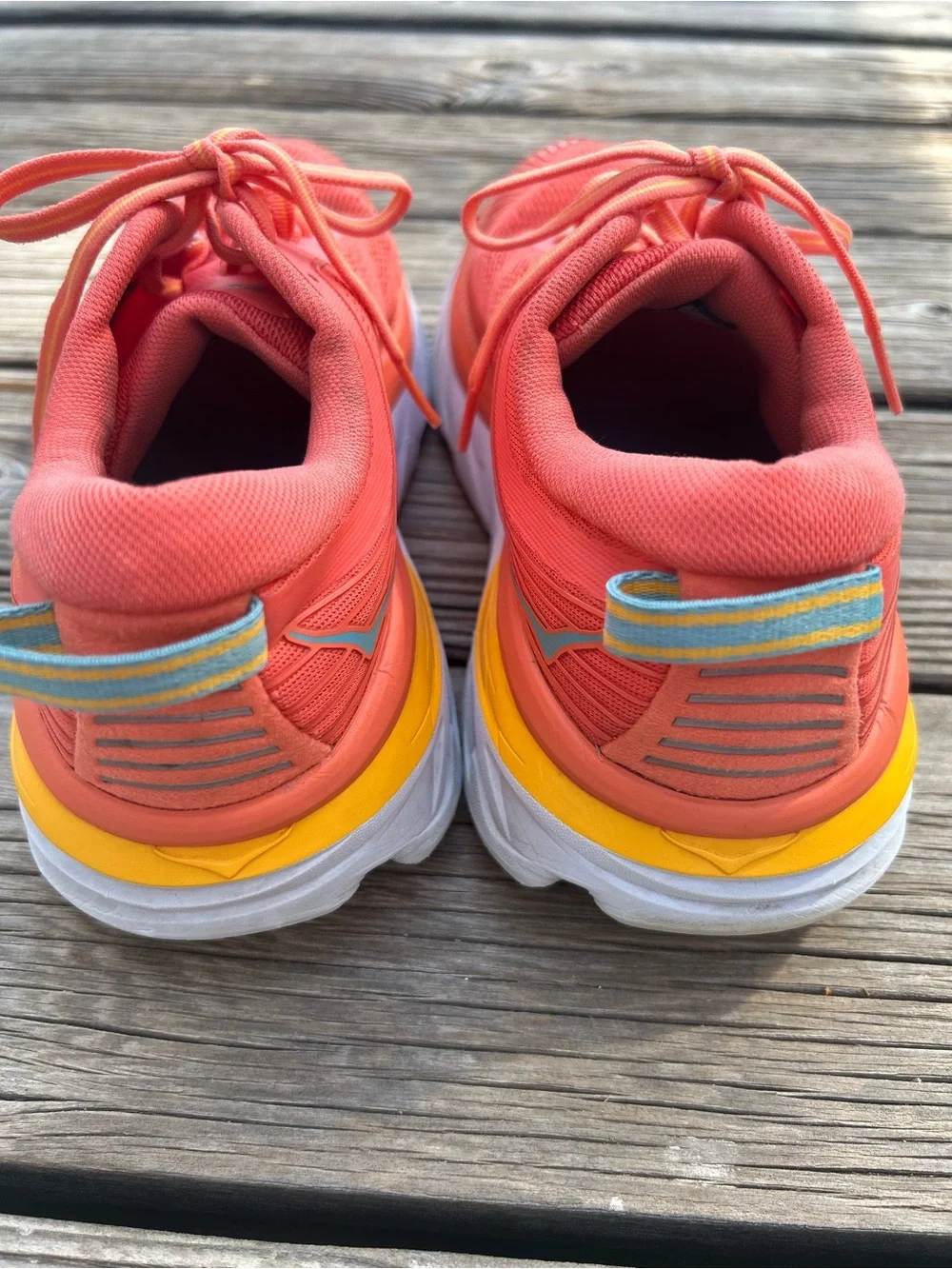 GUC Hoka Women's Bondi 7 Running Walking Shoes Camellia/Coastal Shade